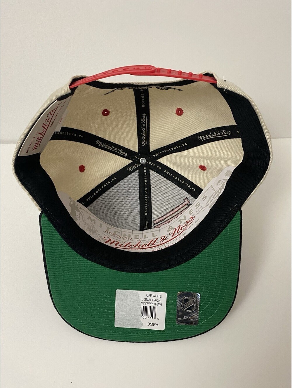Mitchell & Ness NHL Detroit Red Wings Logo Bold Letters SnapBack Hat New - Picture 7 of 8